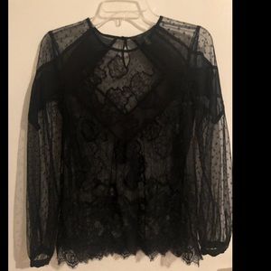 All lace long sleeve top